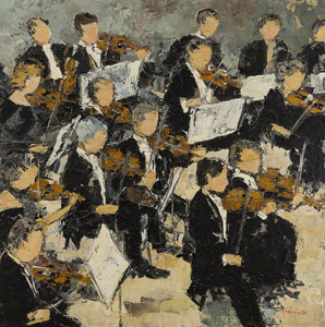 Les violons de l'orchestre
